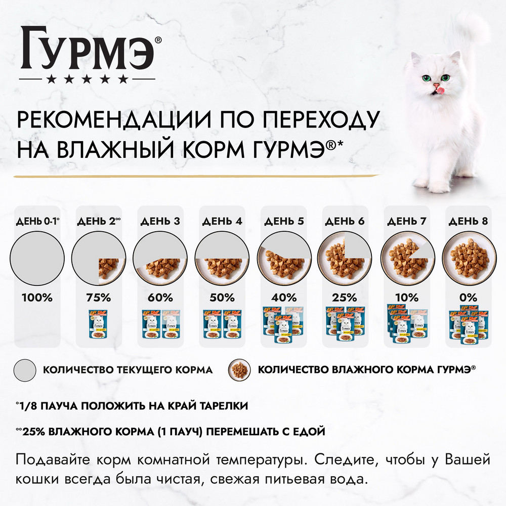 Корм для кошек ГУРМЭ Желе Де-Люкс с лососем в желе пауч