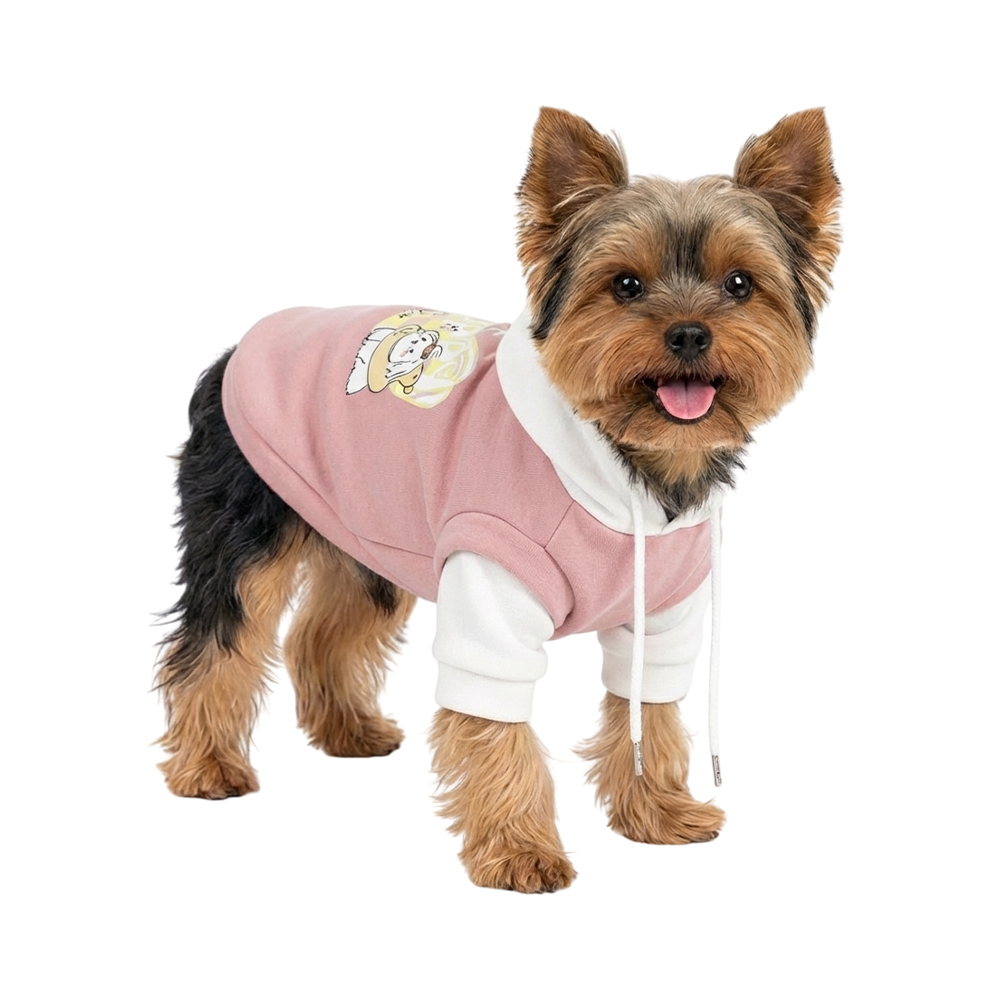 Толстовка для собак FOXIE Cute Puppy S (дл.спины 30см, обх.груди 42-48см, обх.шеи 30см) розовая