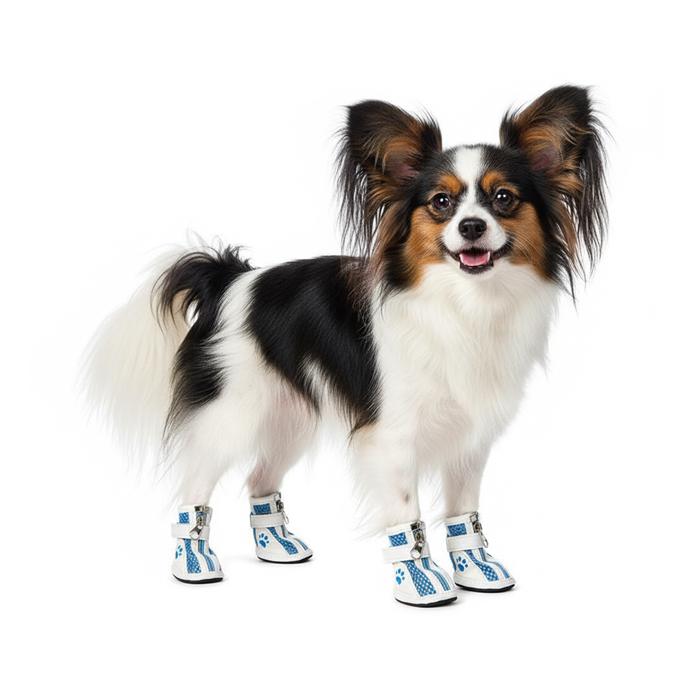 Ботинки для собак FOXIE Paws S 5,2х3,5см голубые