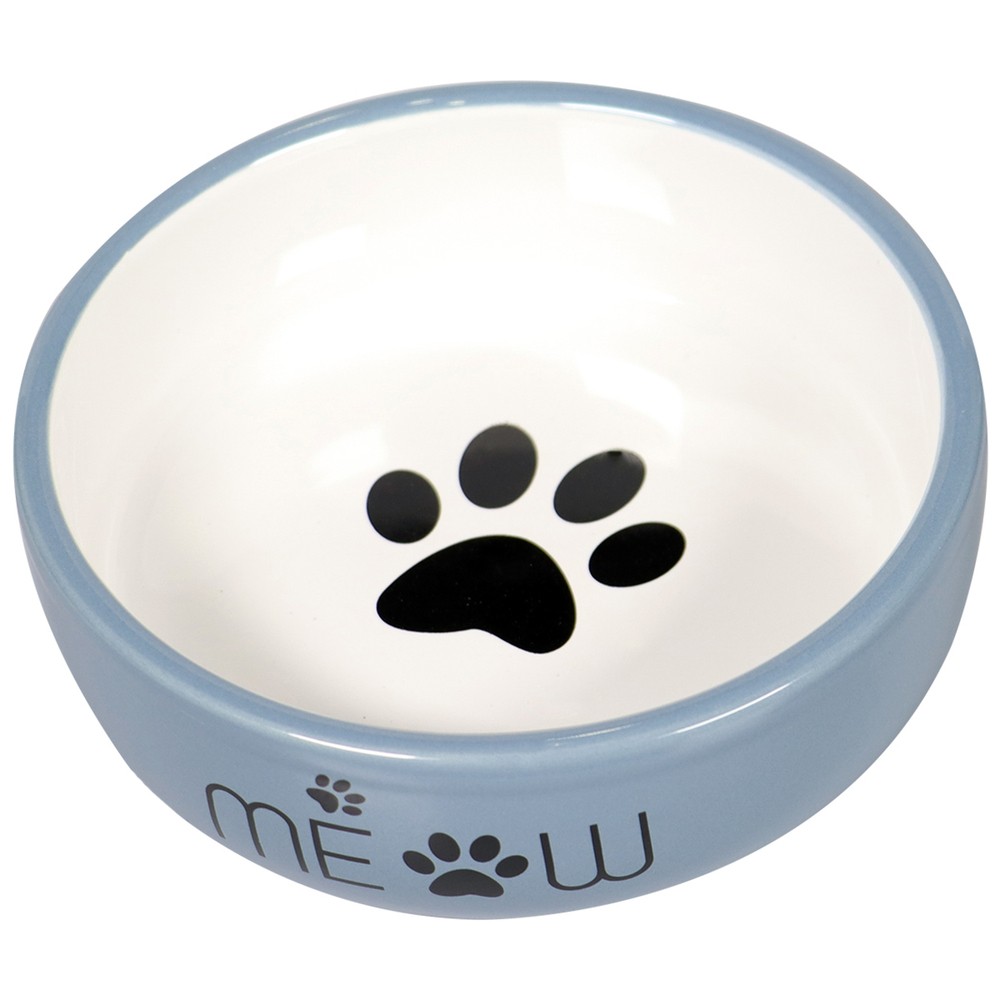 Миска для кошек MR.KRANCH Meow керамическая синяя 380мл