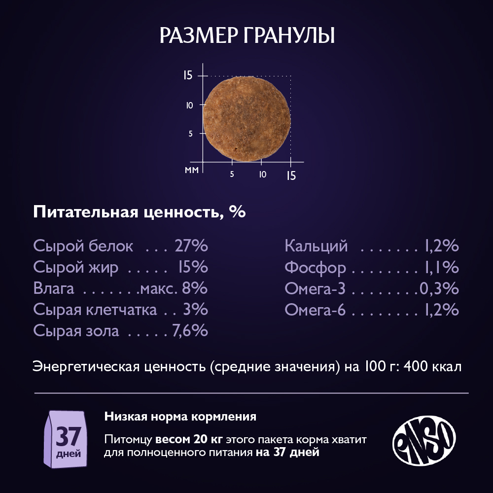 Корм для собак ENSO formula Special select для ср. и кр.пород, с ягненком и томатом сух.