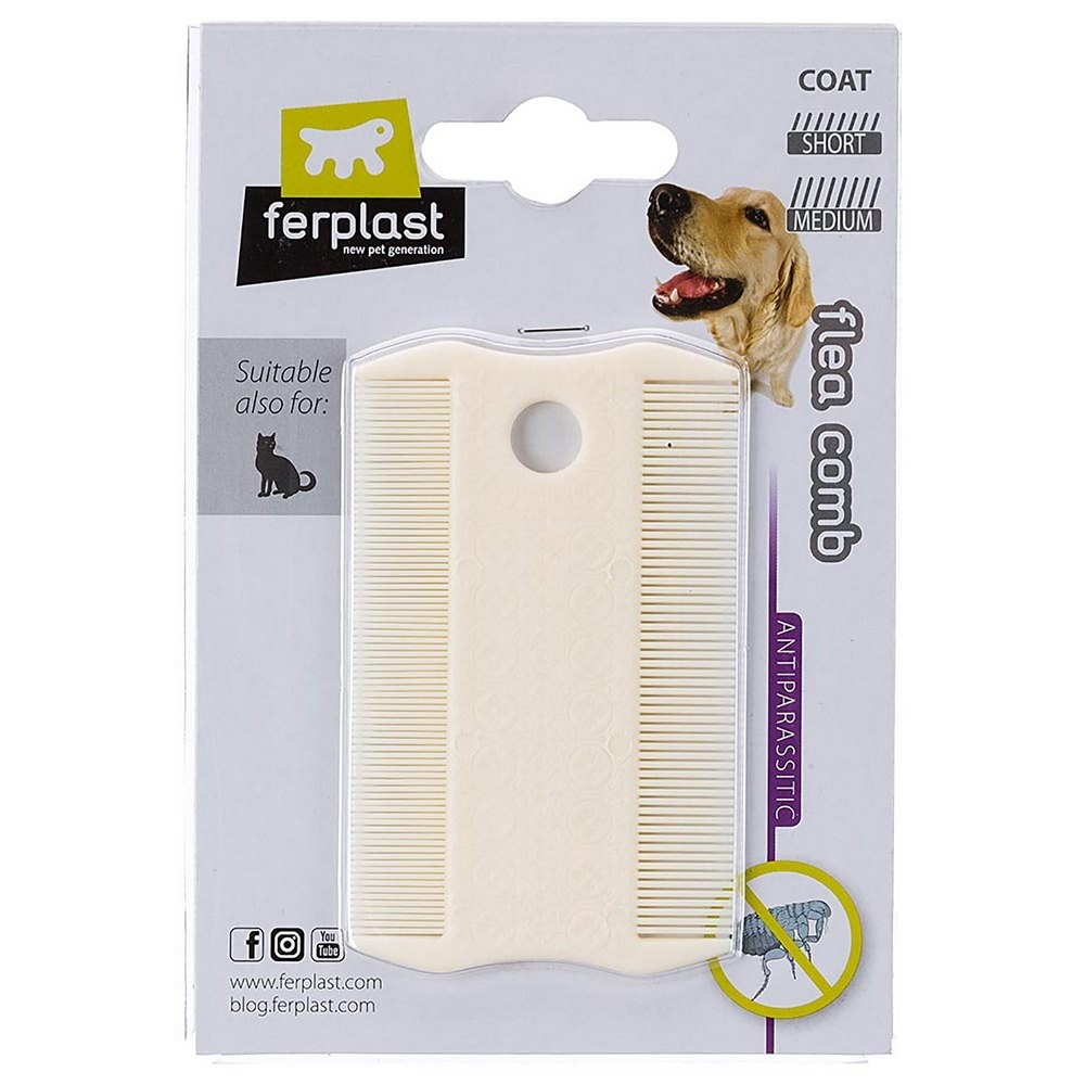 Расчёска для животных FERPLAST GRO 5836 c очень частыми зубцами двойная