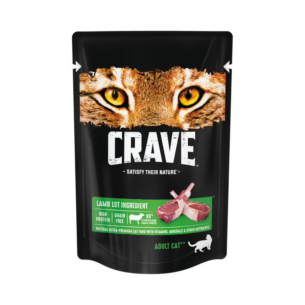 Корм для кошек CRAVE Ягненок пауч