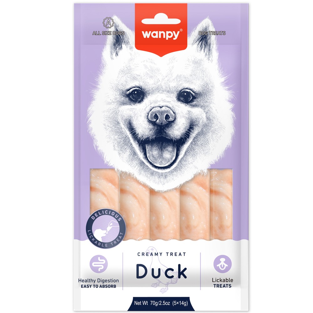 Лакомство для собак WANPY Dog крем-лакомство нежное пюре из утки