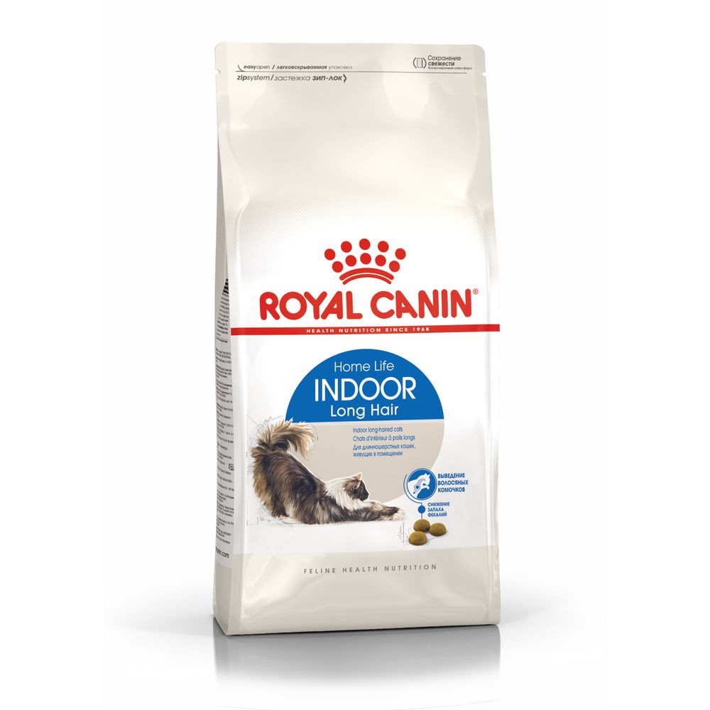 Корм для кошек ROYAL CANIN Indoor Long Hair для длинношерстных живущих в помещении сух.