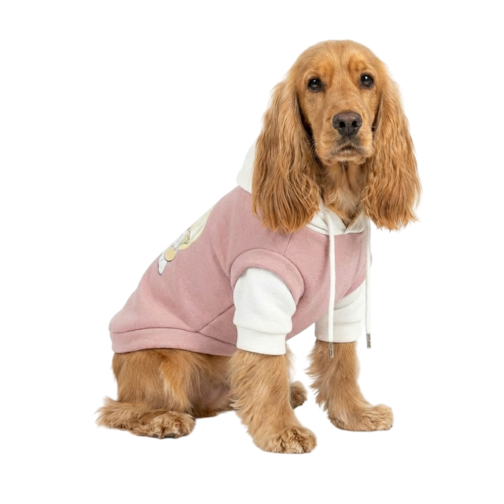 Толстовка для собак FOXIE Cute Puppy M (дл.спины 35см, обх.груди 48-52см, обх.шеи 34см) розовая
