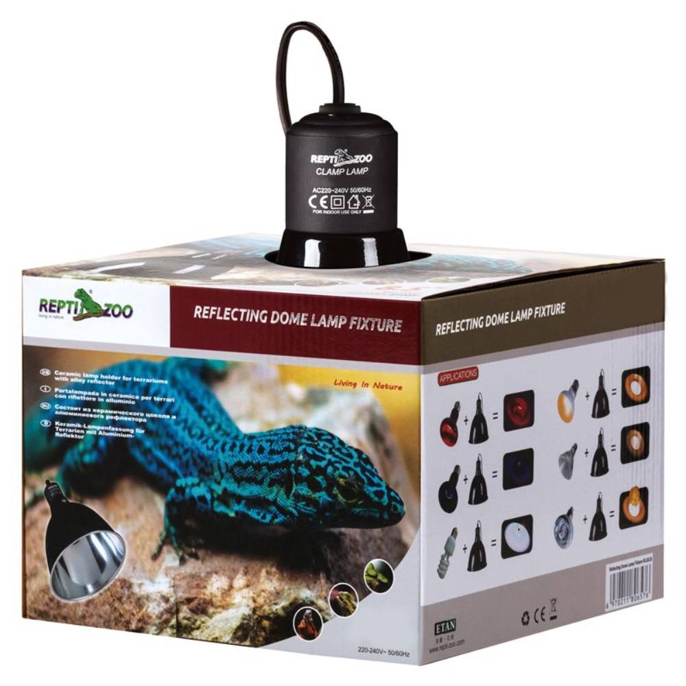 Светильник REPTIZOO 01RLB, 75Вт, d140мм