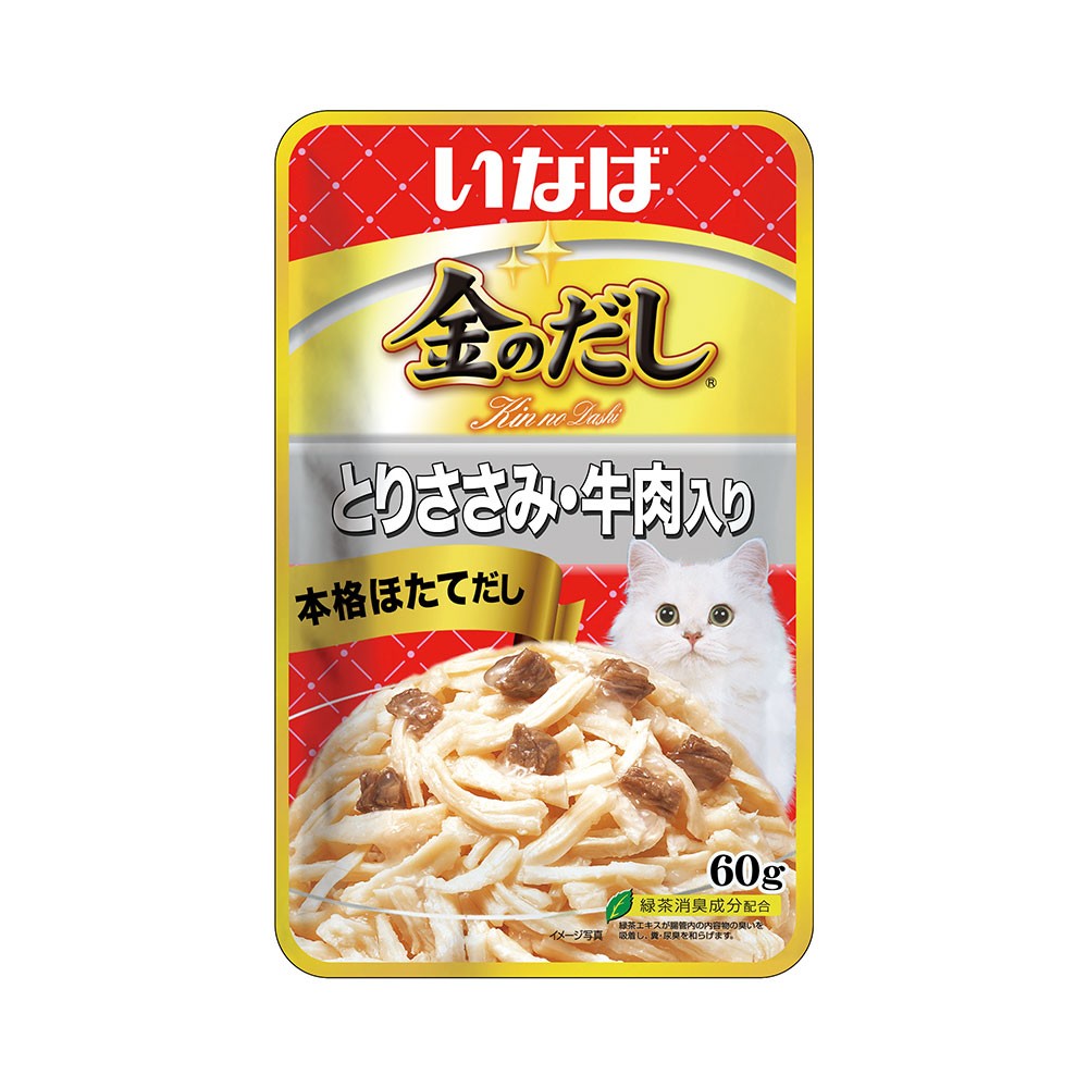 Корм для кошек INABA Kinnodashi куриное филе с говядиной в желе (доп.рацион) пауч