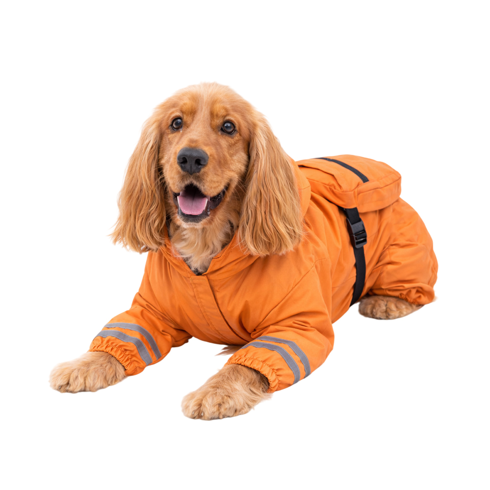 Дождевик-комбинезон для собак FOXIE Orange Adventure L (длина спины 40см) оранжевый