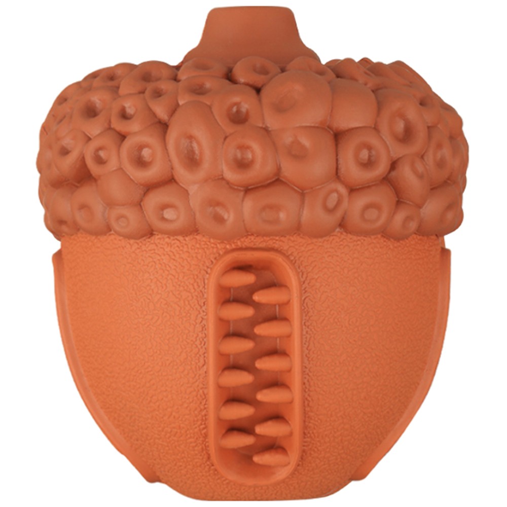 Игрушка для собак MR.KRANCH Орех с пищалкой с ароматом сливок, коричневая 8,5х10см