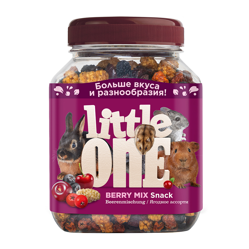 Лакомство для грызунов LITTLE ONE Ягодное ассорти для декоративных животных,
