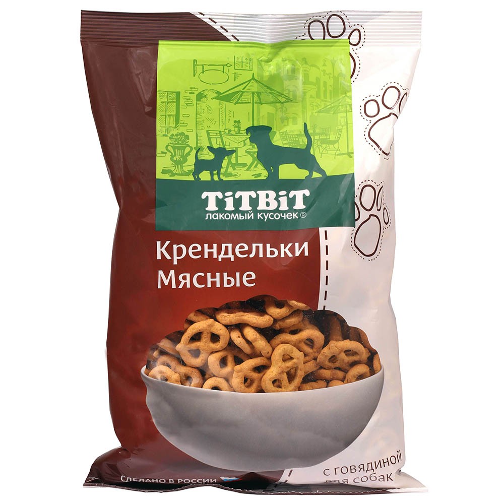 Лакомство для собак TITBIT Крендельки мясные с говядиной печенье