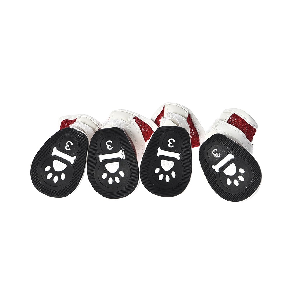 Ботинки для собак FOXIE Paws M 5,6х4см красные