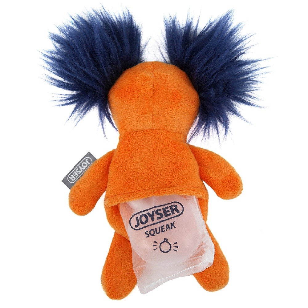 Игрушка для собак JOYSER Puppy Белка со сменной пищалкой S оранжевая, 15см