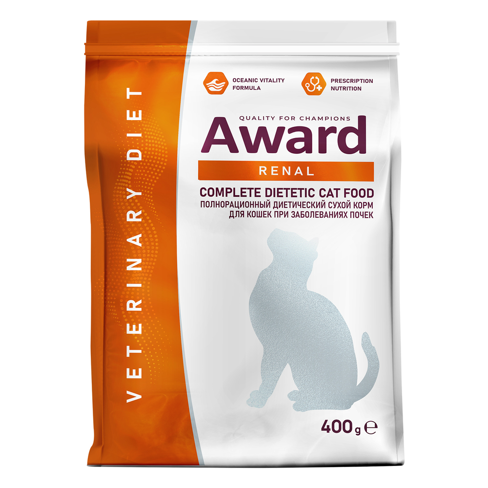 Корм для кошек AWARD Veterinary Diet Renal при заболеваниях почек сух.