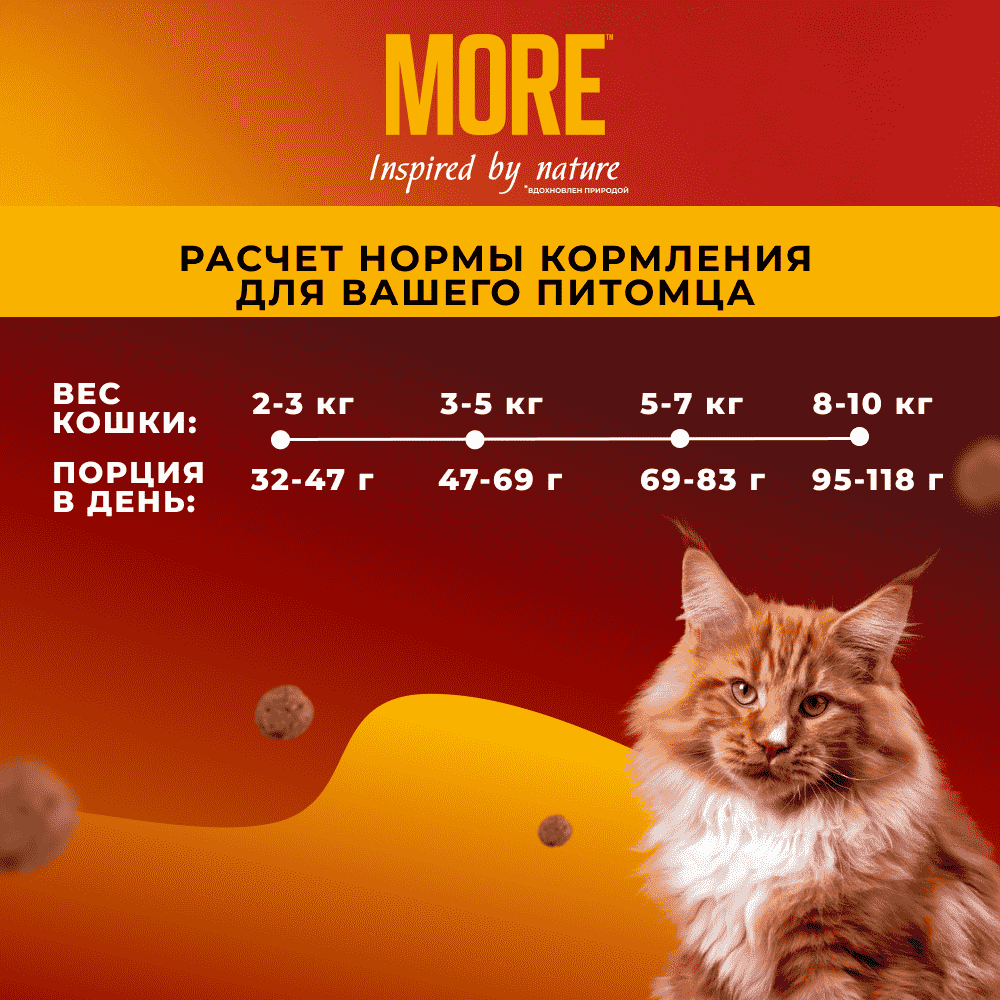 Корм для кошек MORE с курицей сух.