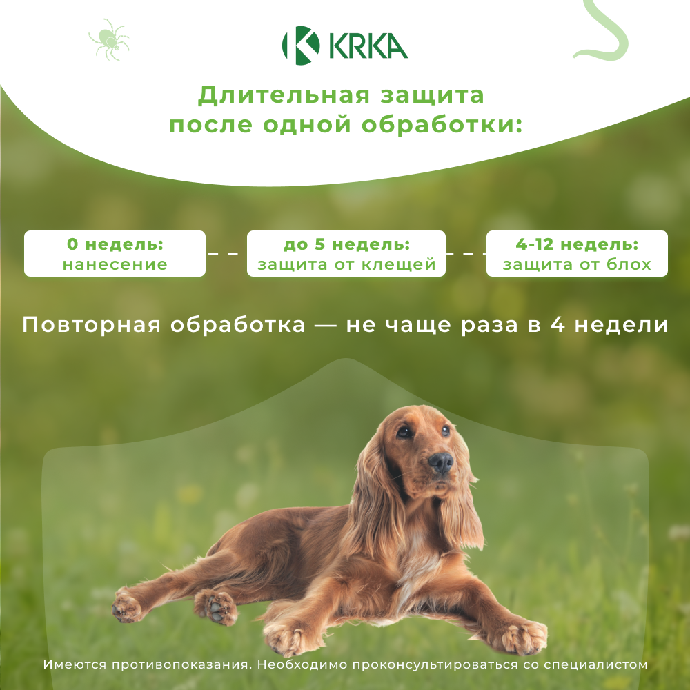 Капли для собак KRKA Фиприст Спот Он 10-20кг 134мг (3 пипетки в упак.)