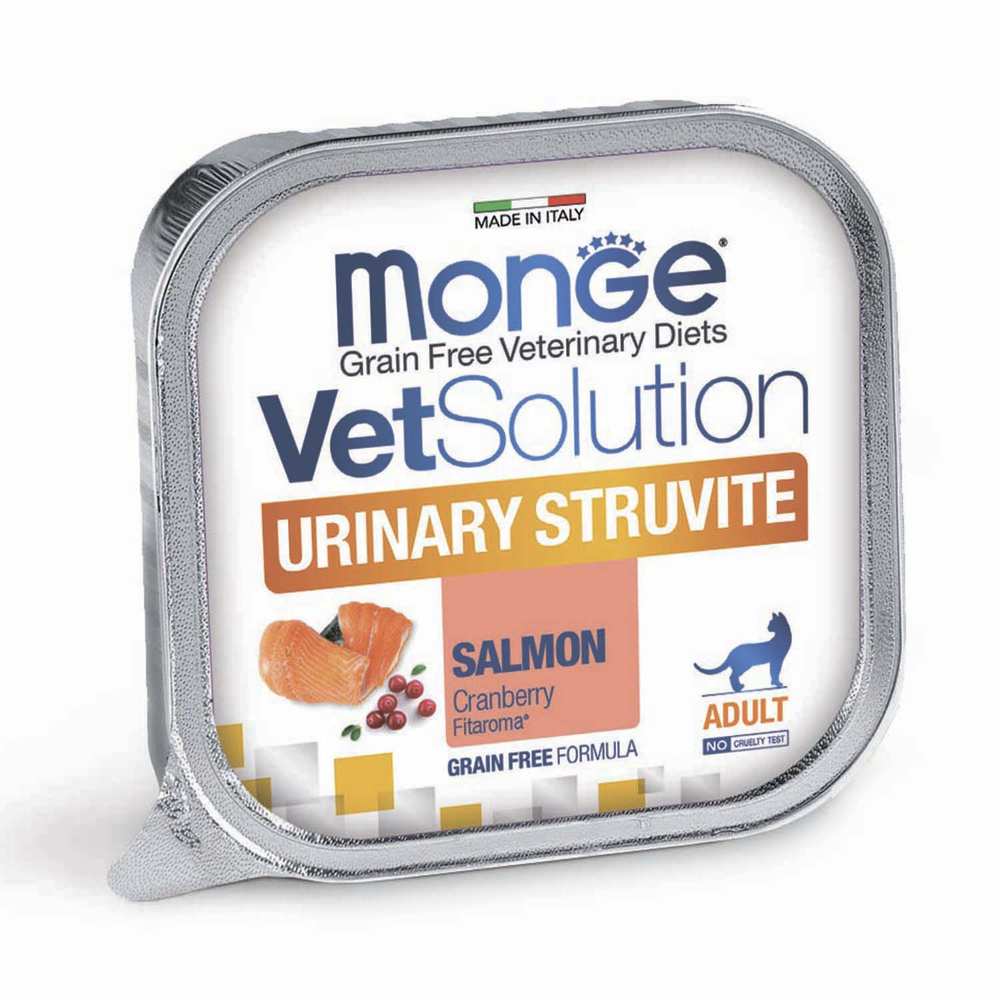 Корм для кошек MONGE VetSolution Urinary Struvite при МКБ струвитного типа ламист.