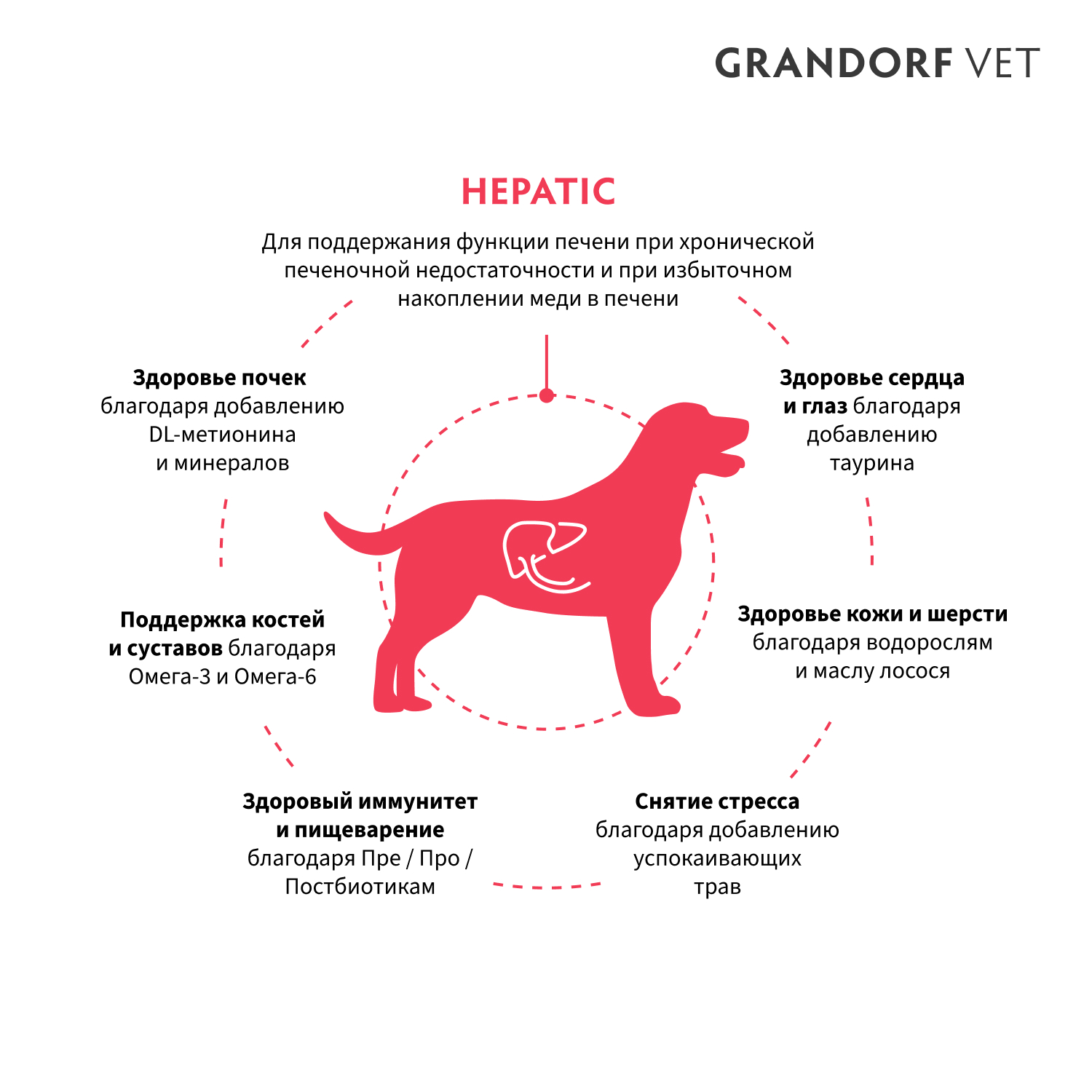 Корм для собак GRANDORF VETERINARY DIET Dog Hepatic сух.