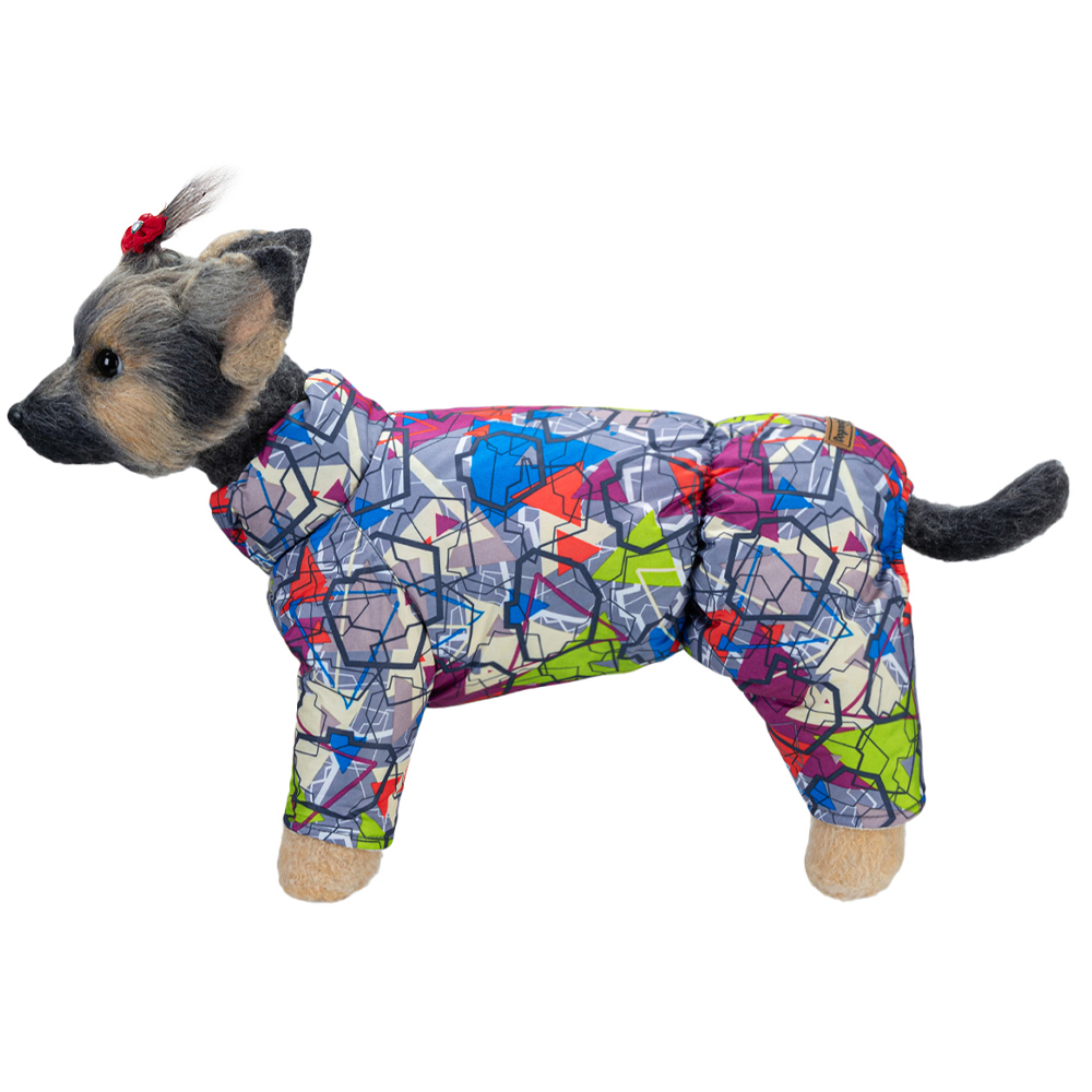 Комбинезон для собак DOG MODA Абстракция воротник-стойка девочка 32см (4)