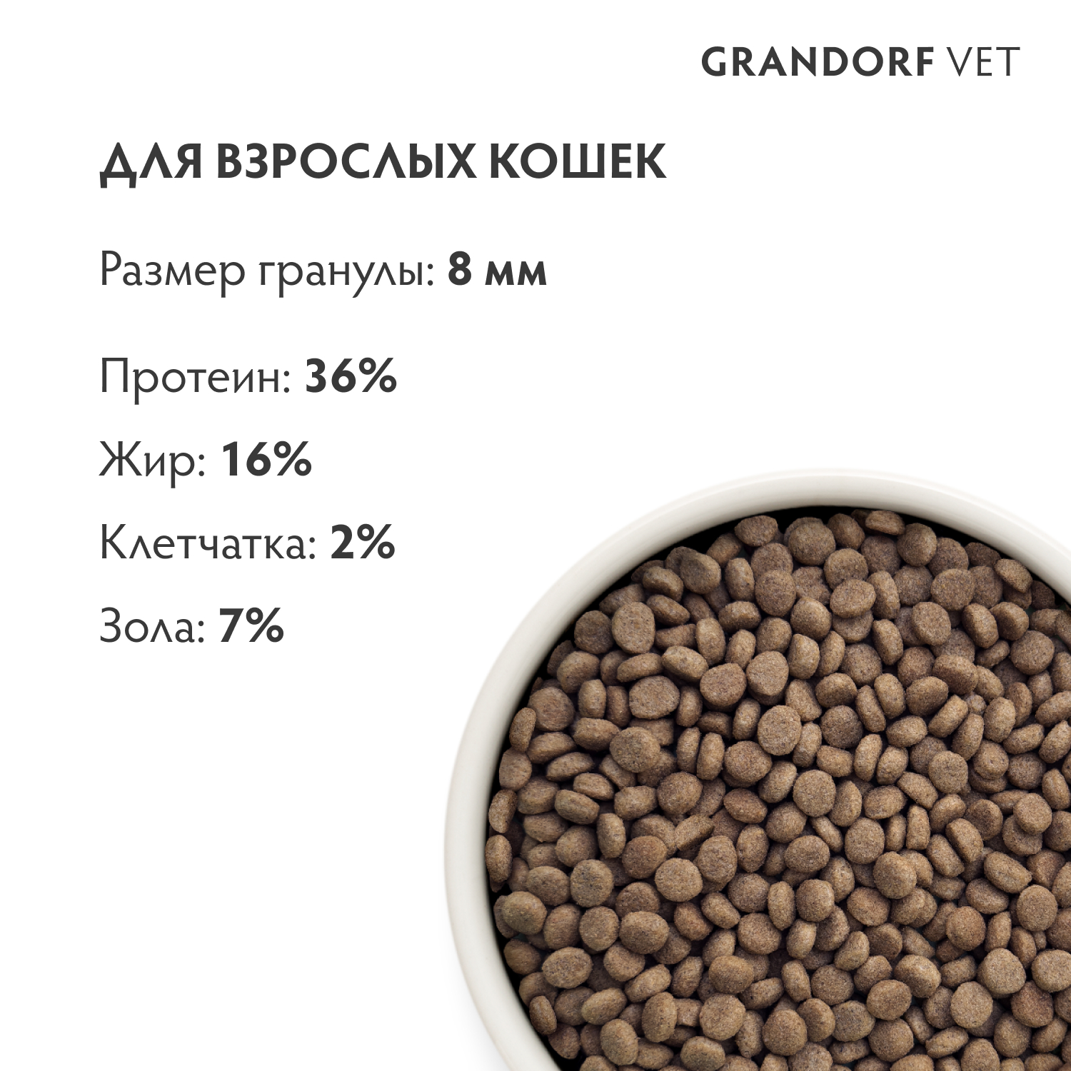 Корм для кошек GRANDORF VETERINARY DIET Cat Dermatosis сух.