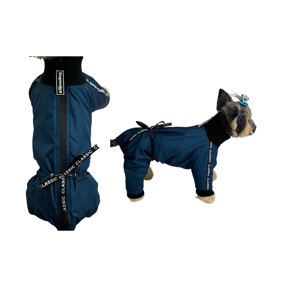 Комбинезон для собак DOG MODA Классик (темно-синий) унисекс 28см (3)