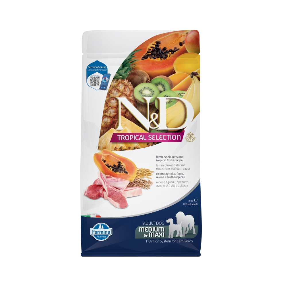 Корм для собак FARMINA N&D Tropical Selection Dog для средних и крупных пород, ягненок сух. 2 кг