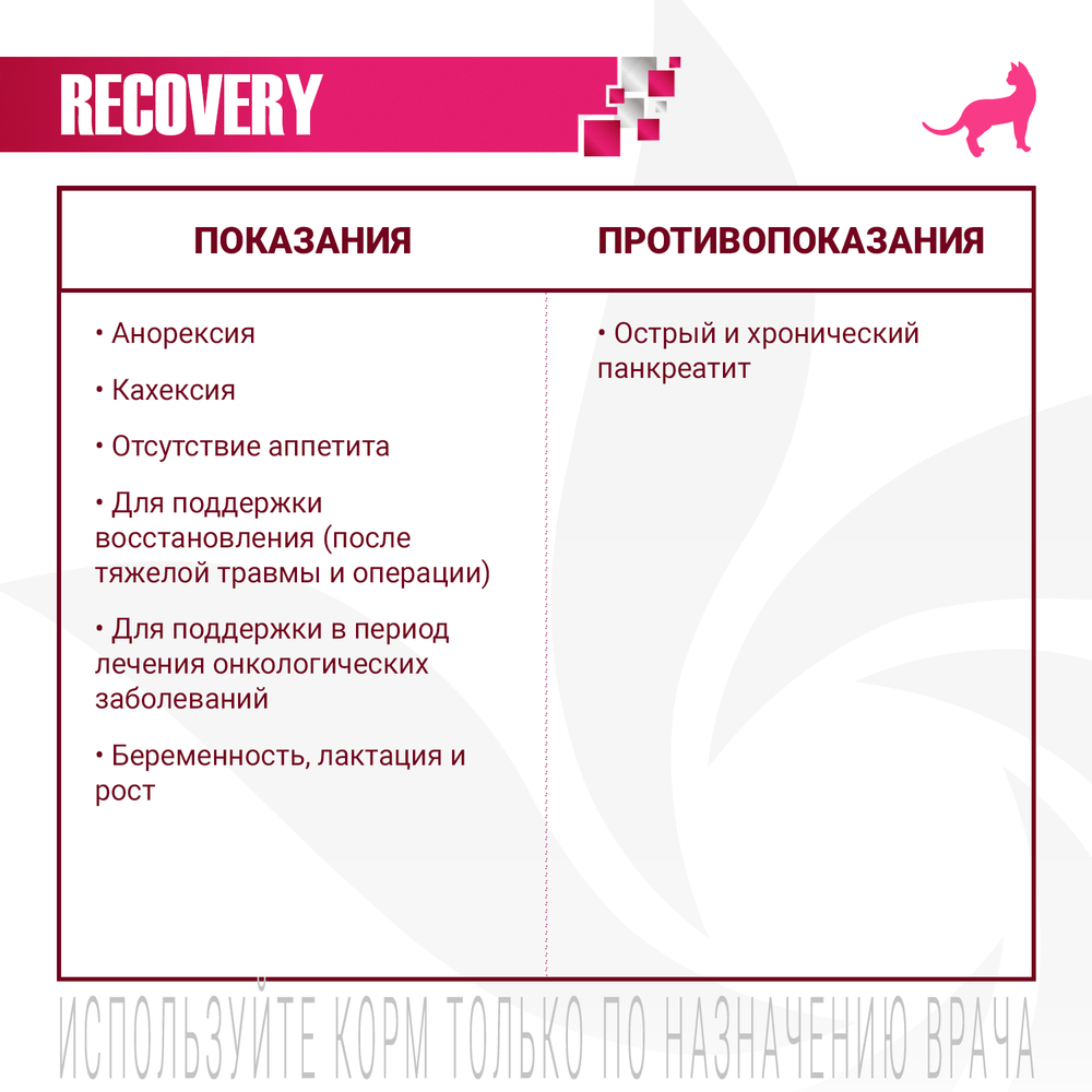 Корм для кошек MONGE VetSolution Recovery в период выздоровления ламист.