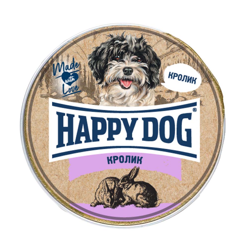 Корм для собак HAPPY DOG Natur Line Кролик паштет ламистер