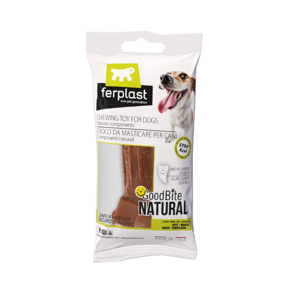 Игрушка для собак FERPLAST GoodBite M Bag, кость, вкус говядины, 70г