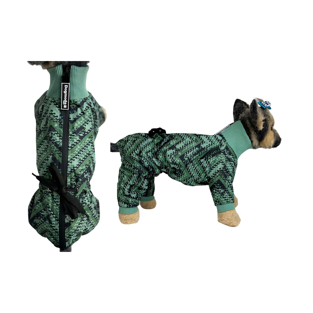 Комбинезон для собак DOG MODA Лайн (мятный) унисекс 28см (3)