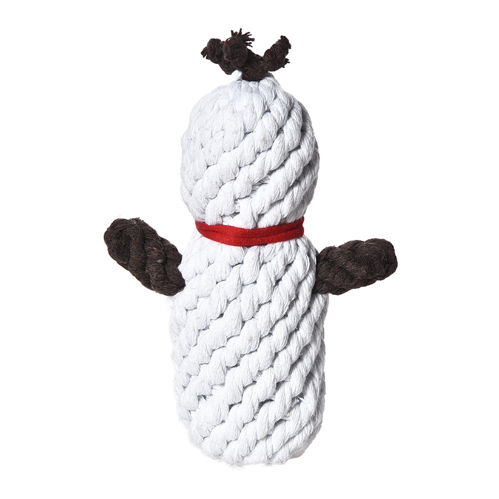 Игрушка для собак FOXIE Snowman Снеговик плетеный 17см