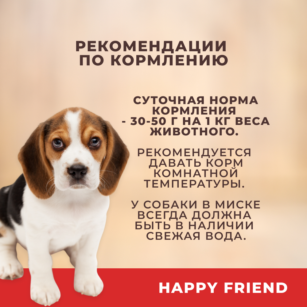 Корм для щенков HAPPY FRIEND Паштет с говядиной банка