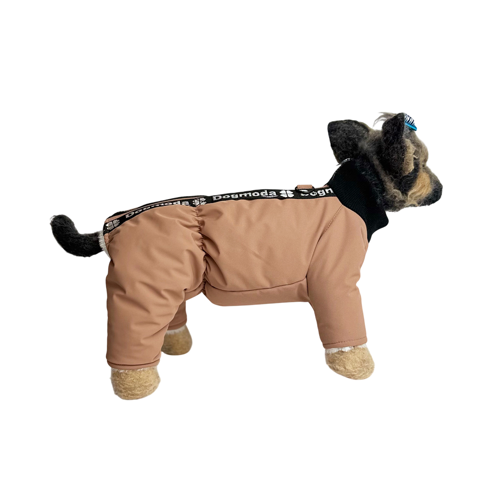 Комбинезон для собак DOG MODA зимний с ручками (кофе) девочка 28см (3)