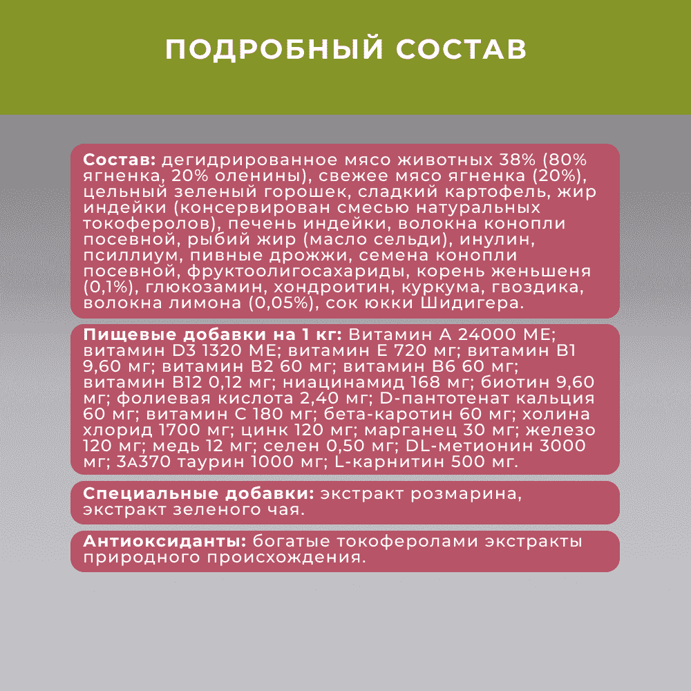 Корм для собак ELATO Holistic для средних и крупных пород, ягненок с олениной сух.