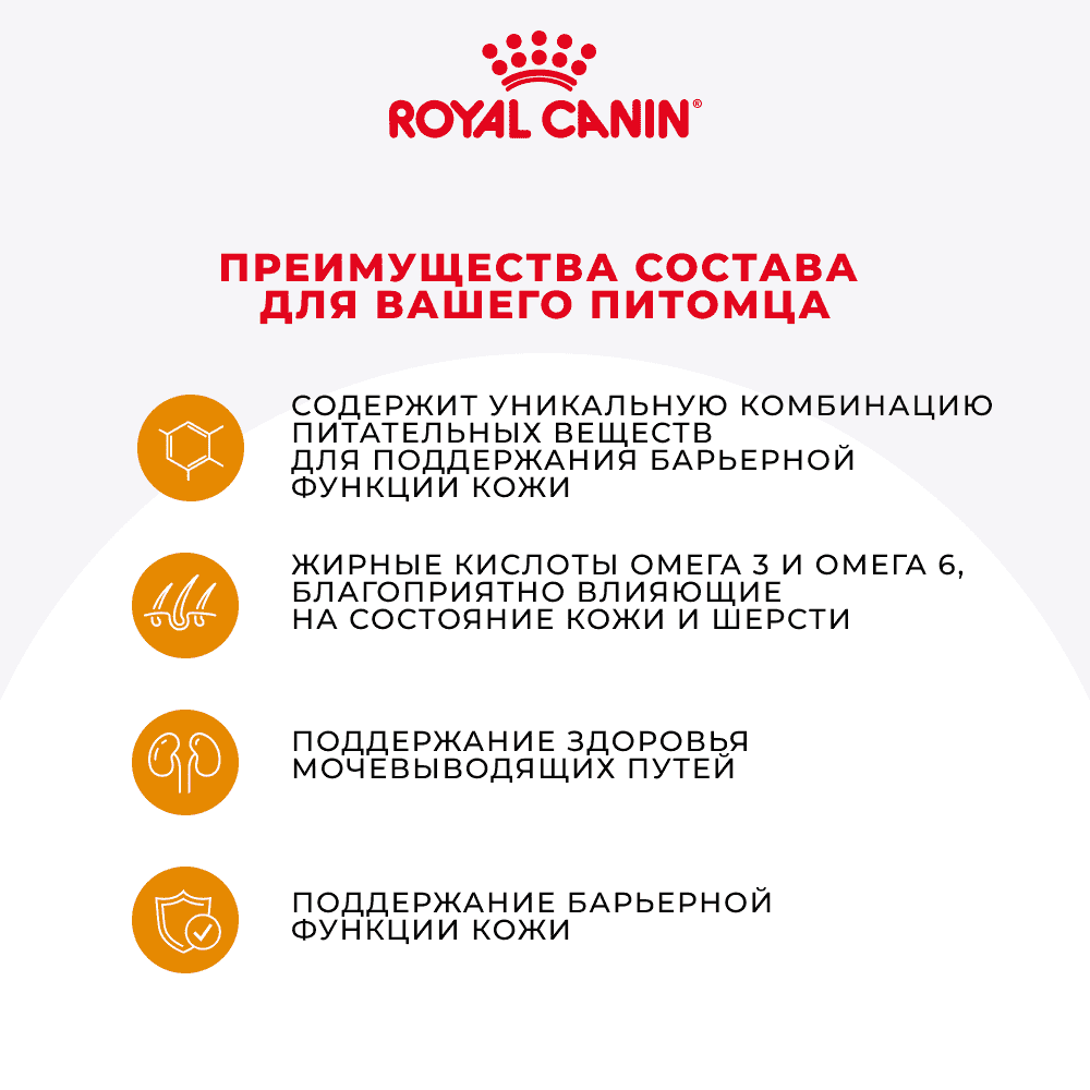 Корм для кошек ROYAL CANIN Hair&Skin Care для здоровья кожи и шерсти, тонк.ломтики в соусе пауч