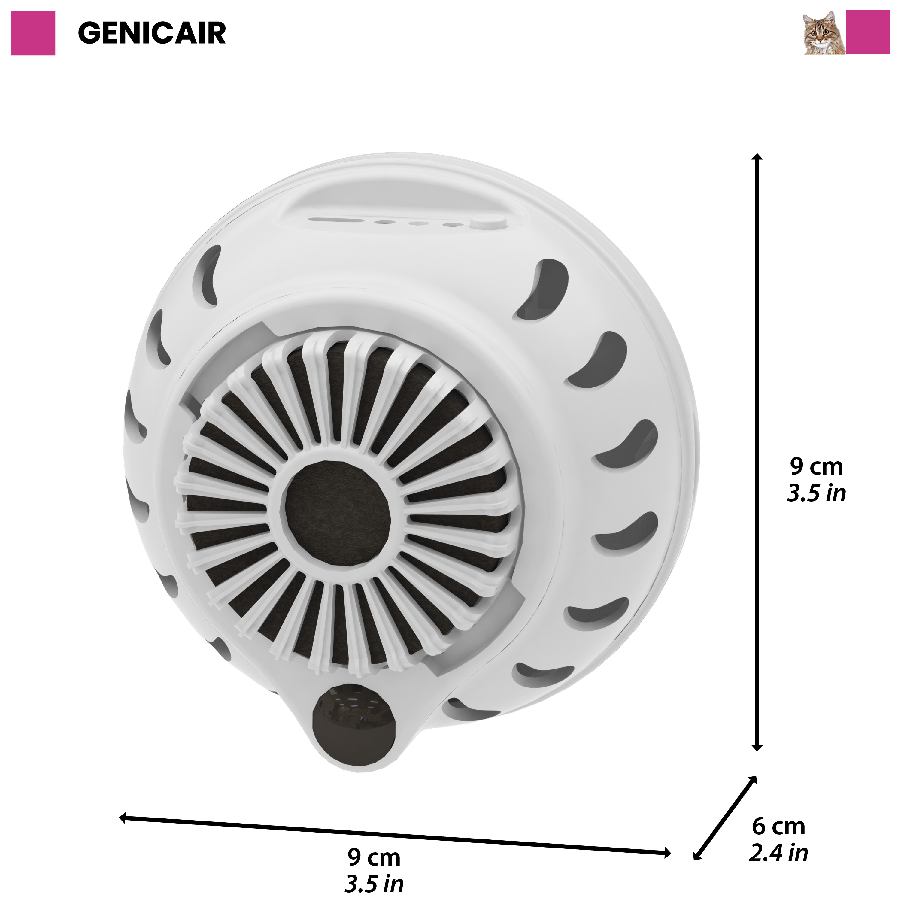 Электронное устройство FERPLAST Genicair для устранения неприятных запахов из кошачьих туалетов