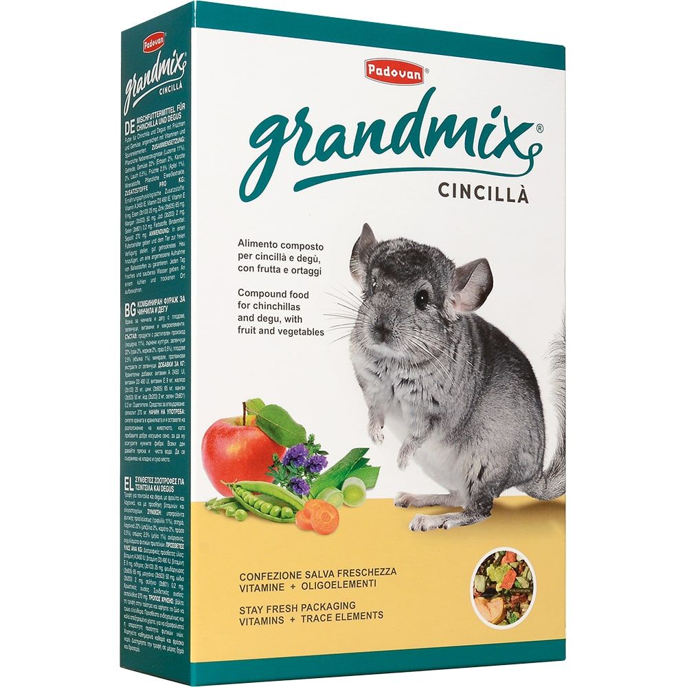 Корм для грызунов PADOVAN Grandmix cincilla комплексный основной для шиншилл и дегу сух.