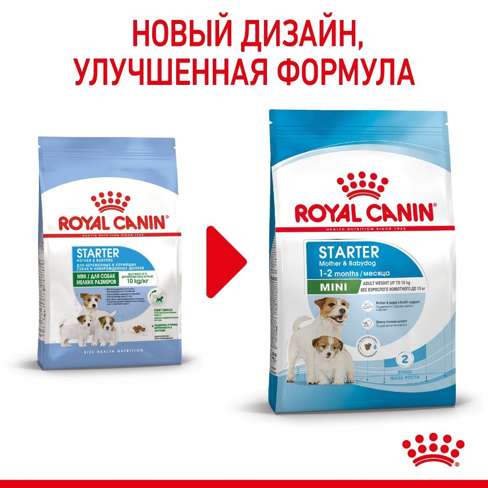 Корм для щенков, беременных и кормящих собак ROYAL CANIN Starter Mother&Babydog Mini для мелких пород сух.