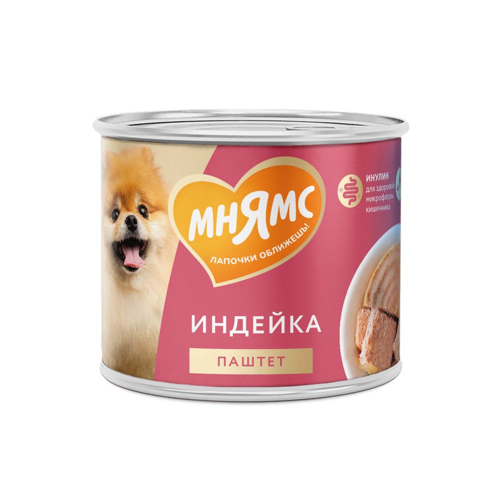 Корм для собак МНЯМС Комфортное пищеварение паштет из индейки банка