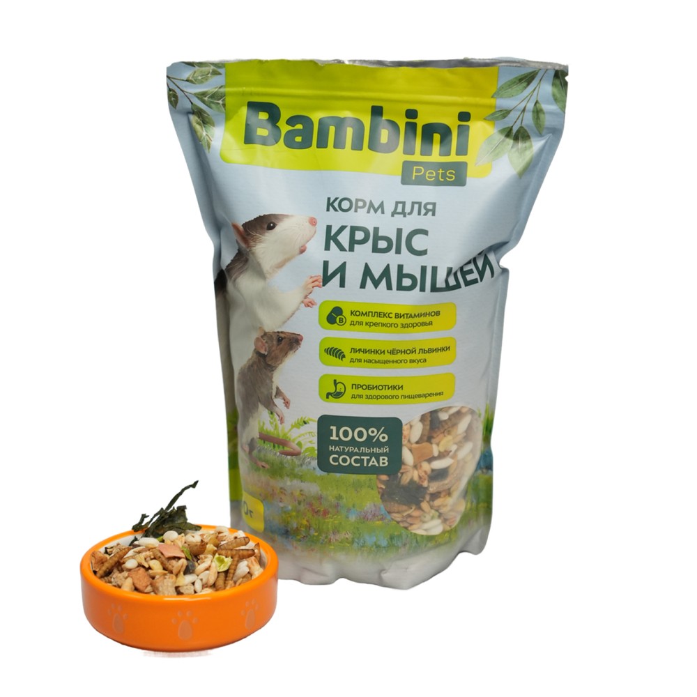 Корм для грызунов BAMBINI PETS для крыс и мышей