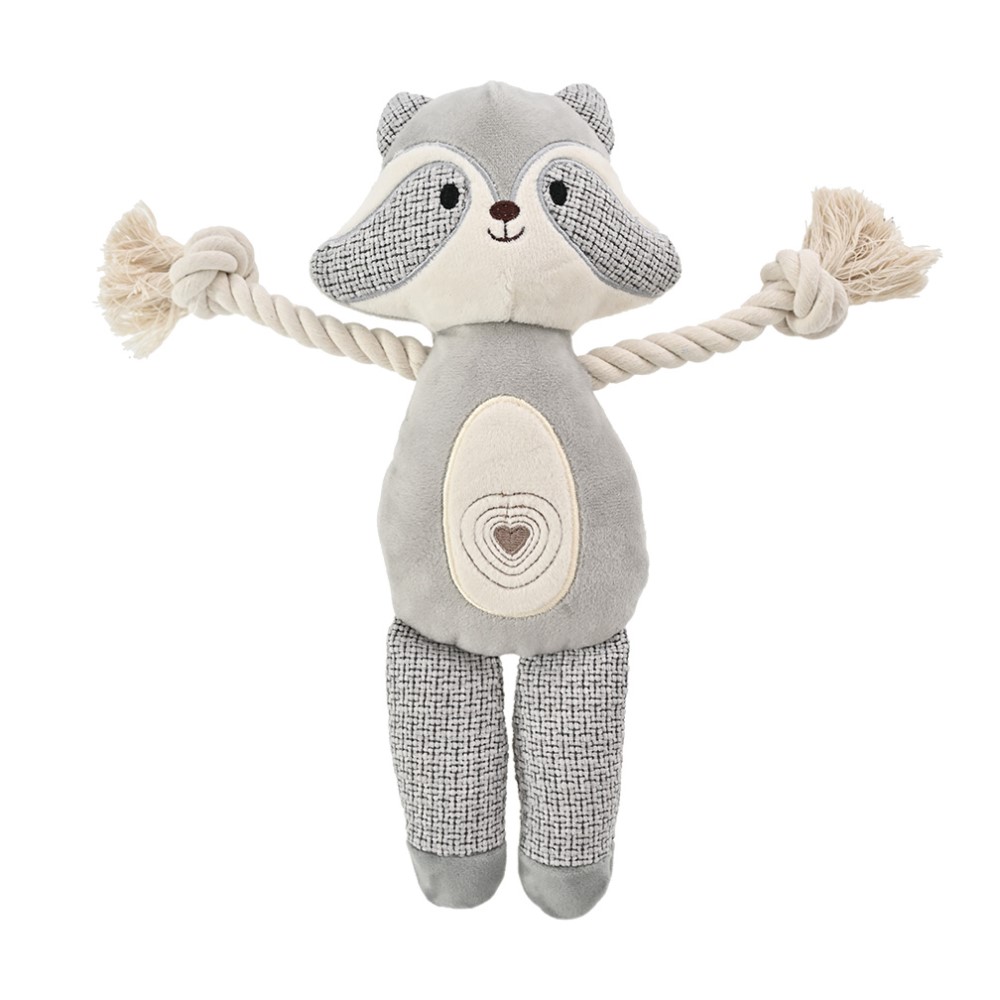 Игрушка для собак FOXIE Енот с лапками-канатами 31х15х3,5см