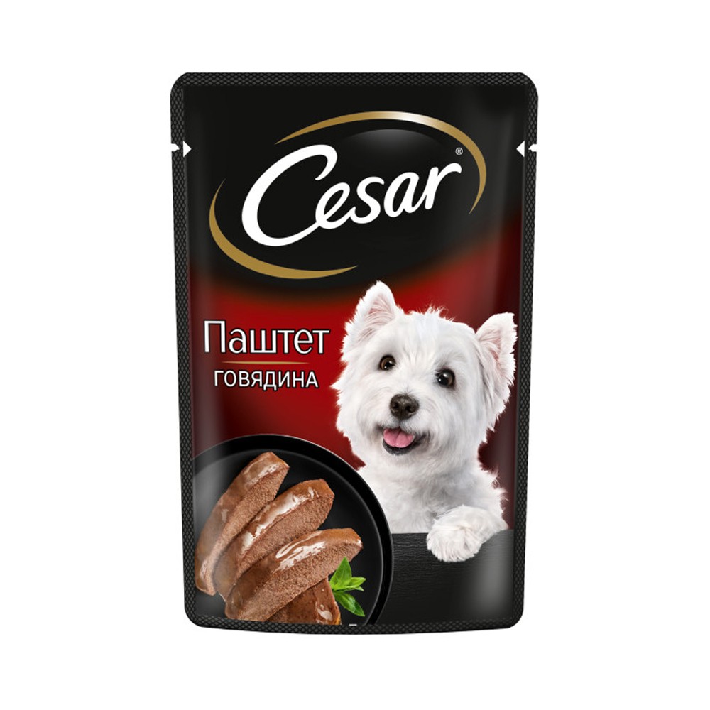 Корм для собак CESAR паштет с говядиной пауч