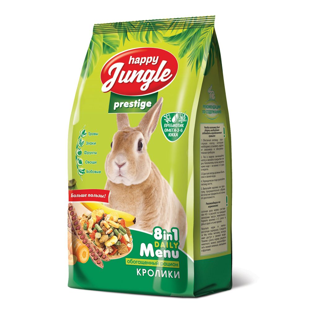 Корм для кроликов HAPPY JUNGLE Престиж