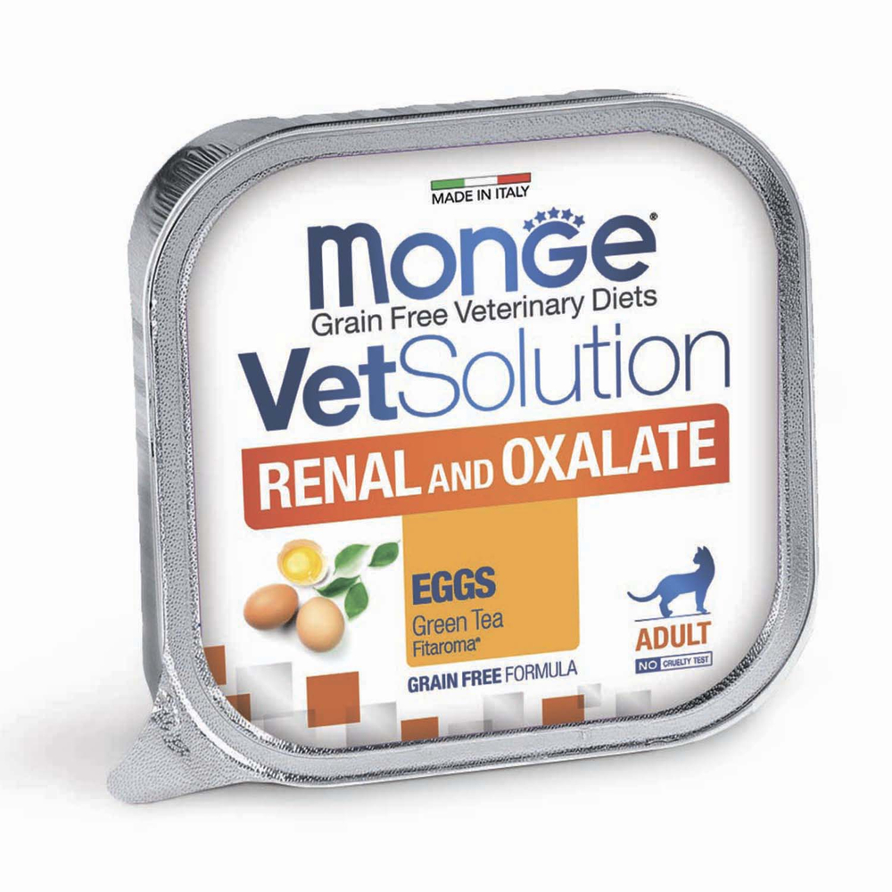 Корм для кошек MONGE VetSolution Renal and Oxalate при заболеваниях почек ламист.