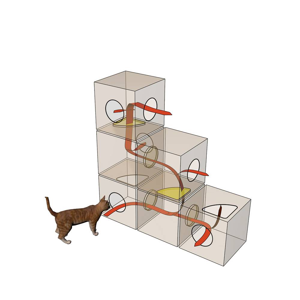 Домик для кошек BAMA PET Qublo 35x35x35h см, бежевый