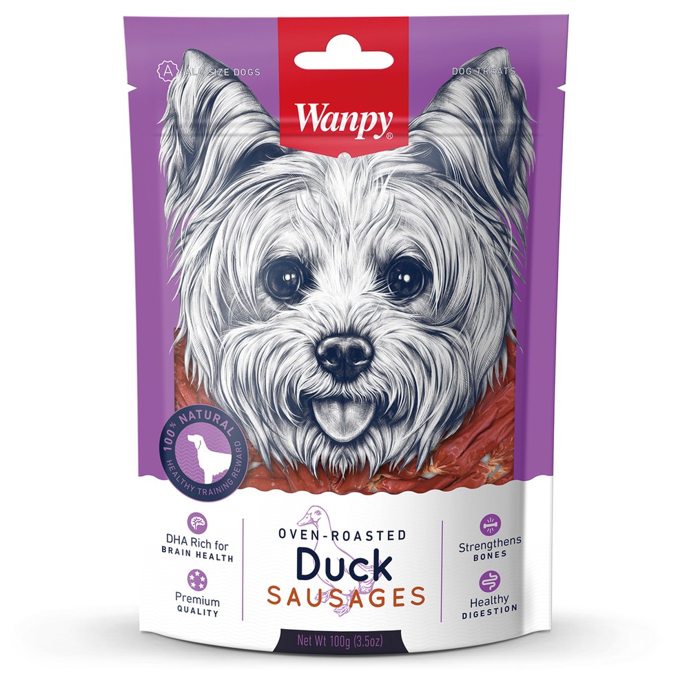 Лакомство для собак WANPY Dog Утиные сосиски