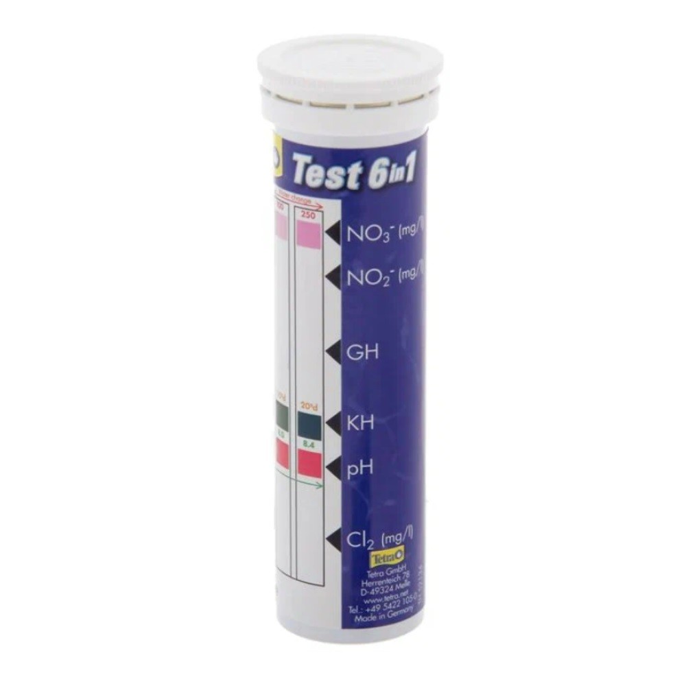 Тест TETRA ТЕСТ "6 в 1 GH, KH, NO2, NO3,PH,CL2" 25 шт. 175488