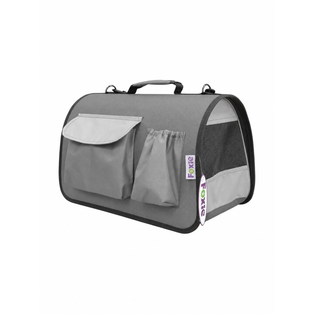Сумка-переноска для животных FOXIE Travel (Путешествие) серый агат 50x31x30см