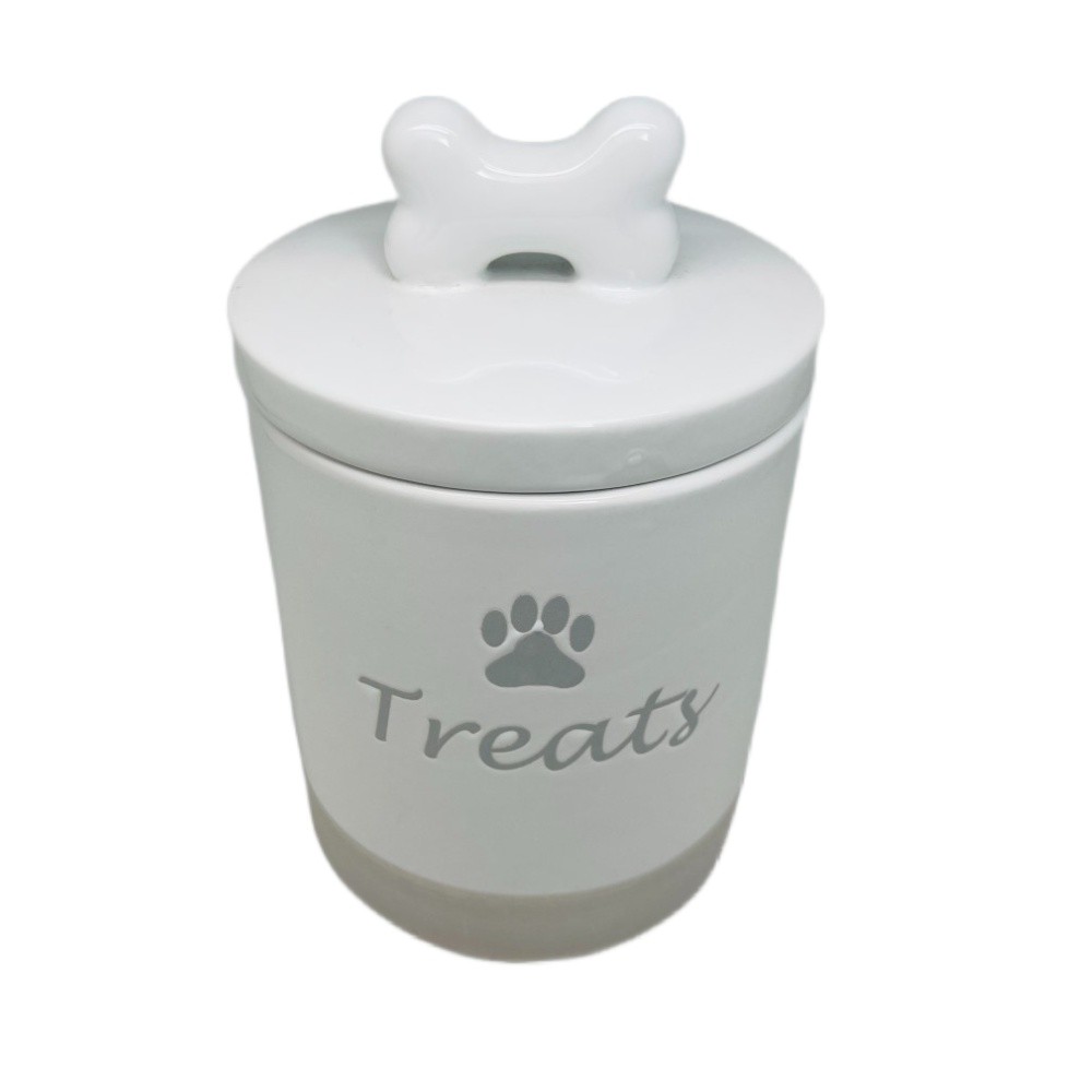 Банка для лакомств FOXIE White bone белая керамическая 13,5х13,5х21,5см 1,5л